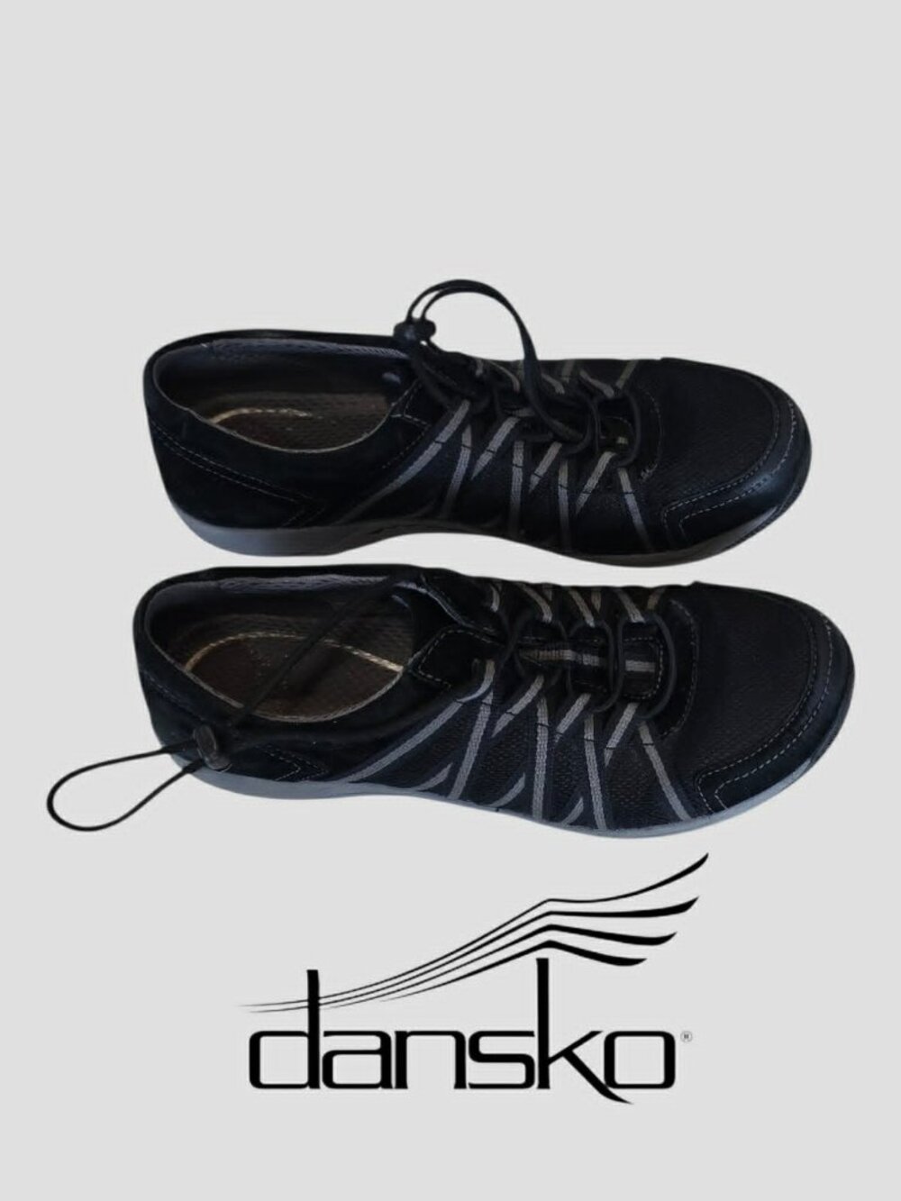 Dansko Honor Black Suede Water Resistant Sneakers Shoes Womens 8.5 - 9